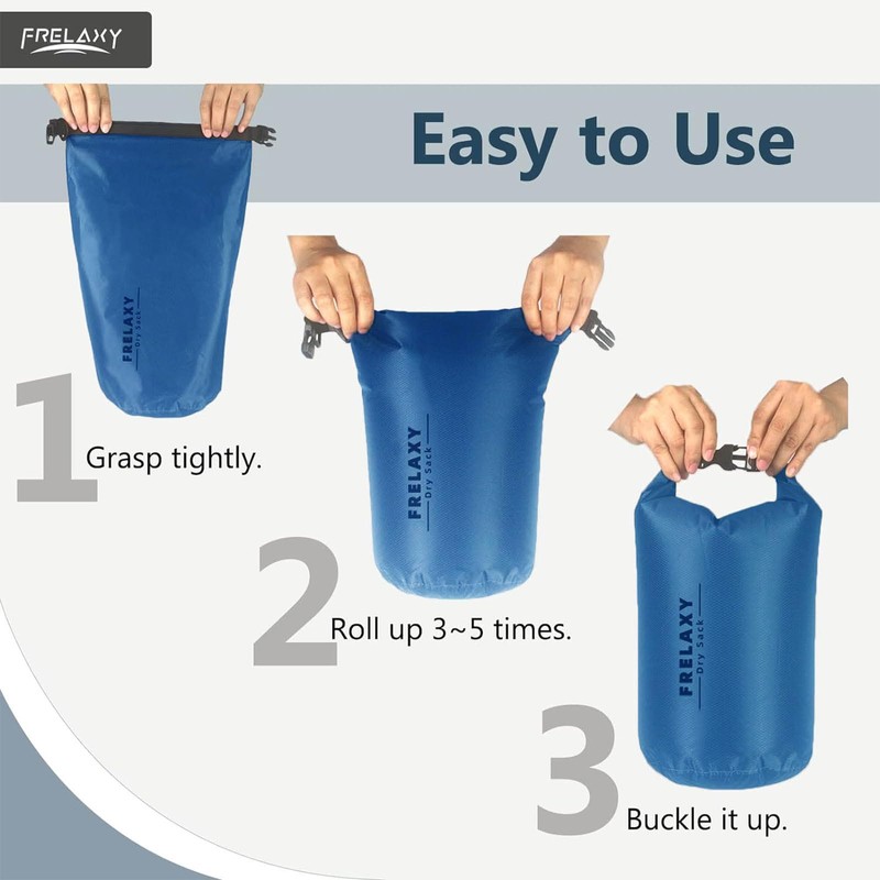 Frelaxy Waterproof Dry Bag 2 Pack/3 Pack, Lightweight Portable Dry