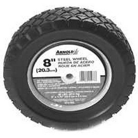 Arnold Ball Bearing Steel Wheel Diamond Tread 8" X 1.75" 60 Lbs. Max. Load Bulk