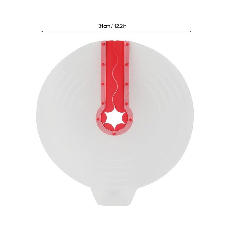 wdcfxy Silicone Mixing Bowl Splatter Guard, Modern Style, White, 12in,