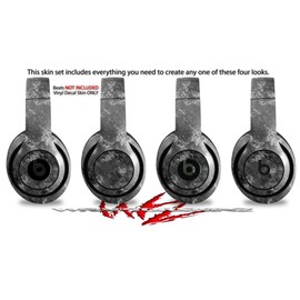 Skin Decal Wrap Works with Beats Studio 2 and 3 Wired and Wireless Headphones Marble Granite 06 Black Gray Skin Only Headphones NOT Included