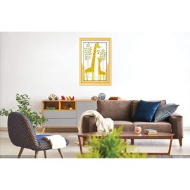 Arione Cross Stitch Kits for Adults Beginners Pre Printed Stamped Cross Stitch Kit Embroidery Tapestry Kit Giraffe 29 x 45cm.