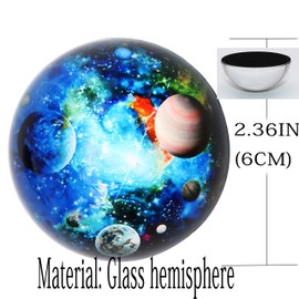 Waltz&F Crystal Galaxy Paperweight Galss Globe Hemisphere Home Office Table Decoration