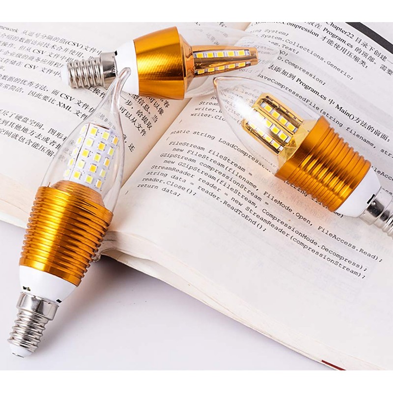 BesYouSel E14 LED Candelabra Base Bulbs 5W Decorative Candle Base