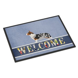 Caroline's Treasures BB8313JMAT Welsh Corgi Cardigan Welcome Indoor or Outdoor Mat 24x36, 24H X 36W, Multicolor