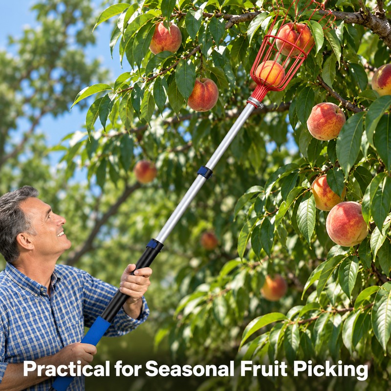 Fruit Picker Tool for Harvesting Apples and Peaches – High-Reach