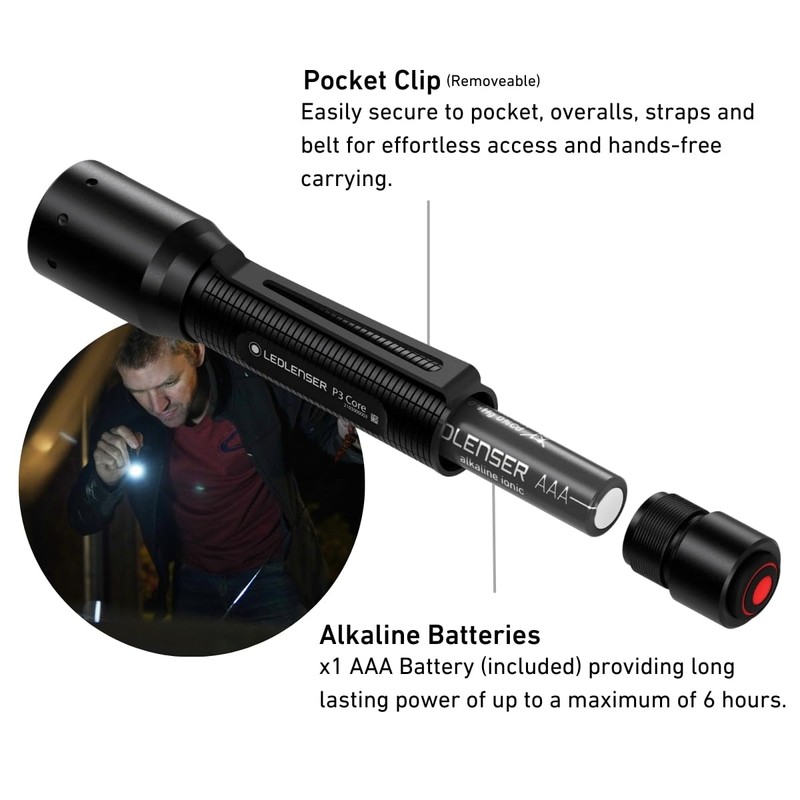 Ledlenser P3 Core Torch, Tailored Light with Advanced Focus System