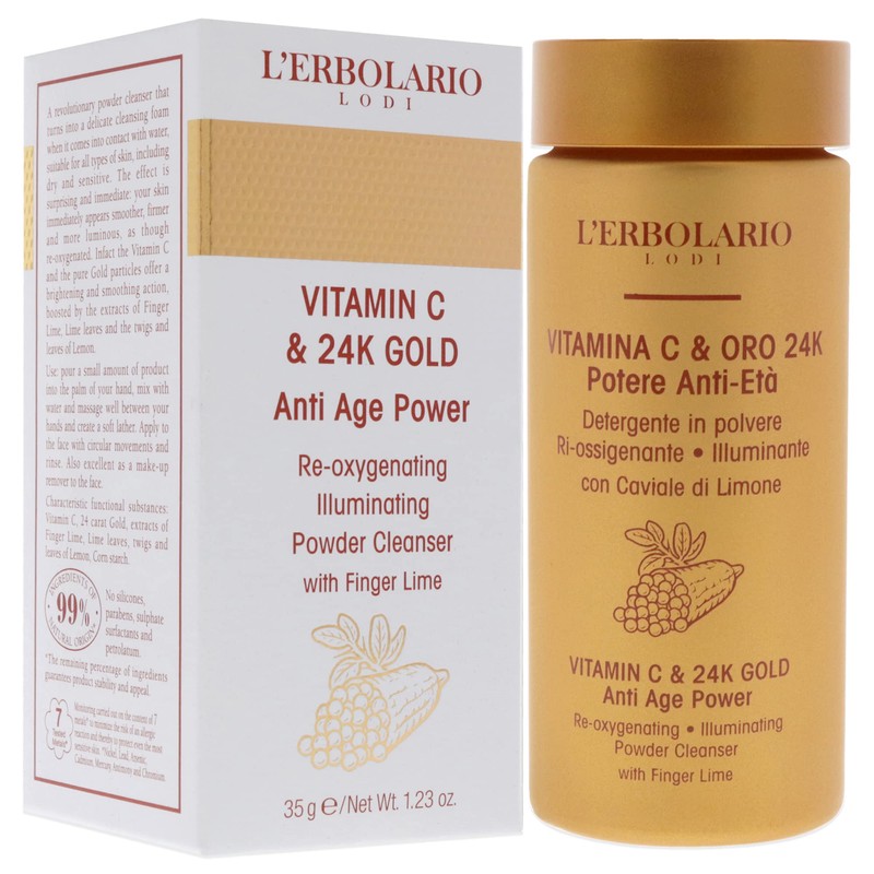 L'Erbolario Vitamin C & 24K Gold Anti-Ageing Enzyme Facial Cleansing