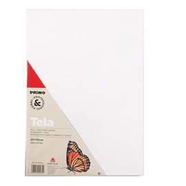 PRIMO Hobby & Professional - Tela per Dipingere 25x35x16,5cm in 100% Cotone, Cartone Telato con Angoli per Fissaggio Cornice - Tele per Dipingere, Hobby Creativi e Lavoretti, Acid Free non Ingiallisce
