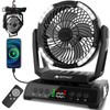 ayamaya Camping Fan with Light 20000mAh Rechargeable Tent Fan with