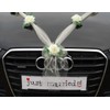 Autoschmuck Organza M garland with roses for bride and groom