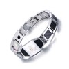Rockyu Men's Men’s Bracelet, Titanium, Silver, Plated, Masonic Engraving, Magnetic,