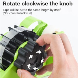 ZHAJIANG Green Packaging Tape Dispenser with Compartment Slot and 1"& 3" Dual-roll cores,semi-Automatic Desk 3/4" Heat Tape Dispenser & Cut, Designed for Office,School and Warehouse.