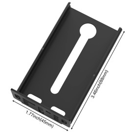 LONTAN 5 Pairs Black Rear Mounting Brackets for Drawer Slide Mounting Brackets B4502BK Metal Drawer Slide Brackets for Drawer Gildes Cabinet Parts 1.77 inch(45mm) Width Furniture