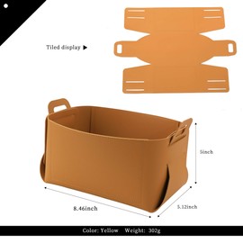 Leather Valet Tray, Jewelry & Catchall Tray, Desktop Storage Organizer, Bedside Caddy for Men - Key Wallet Watch Coin Phone Change, Candy Holder, Convenient for Travel (06 Yellow)