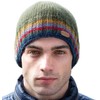 Classic Irish Wool Rib-Knitted Winter Beanie, 100% Wool with Fleece