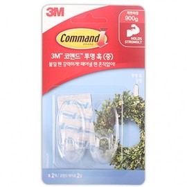 Command transparent Hook (medium) 25x63mm 2ea