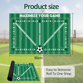 Football Training Mat for Kid Non Slip Shock Football Mastery Mat Equipment for Kids Sports Props Pads Soccer Footstep Trainer Rug Football Dribble Skills Mat for Indoor