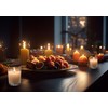 Housecret 48 Pack Warm White Unscented Clear Glass Filled Votive