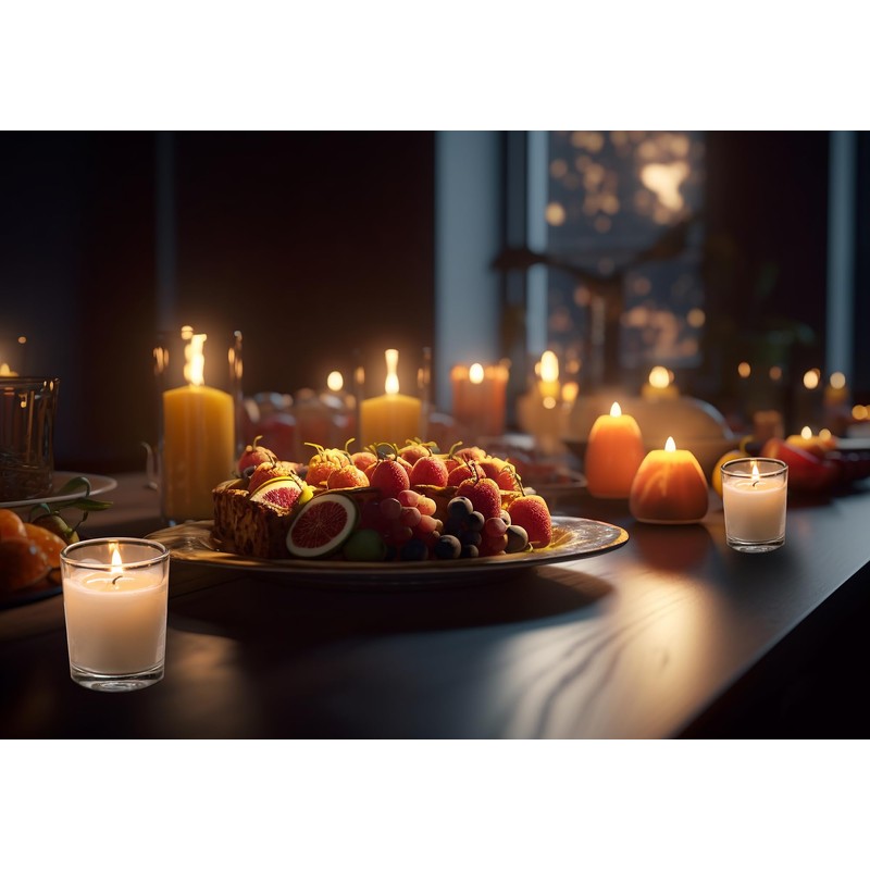 Housecret 48 Pack Warm White Unscented Clear Glass Filled Votive
