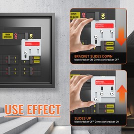 Generator Interlock Kit Compatible with Square D QO or Homeline 150 or 200 amp Panels,1 3/8 inches Spacing Between Main and Generator Breaker Professional and Interlock Kit