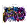 decalmile Large 3D Game Wall Decals Gamer Controller Video Gaming