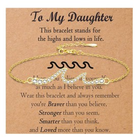OAVOOK Gifts for Daughter from Mom Wave Bracelets for Her Trendy Stuff Jewelry Gifts for Christmas, Birthday, New Year