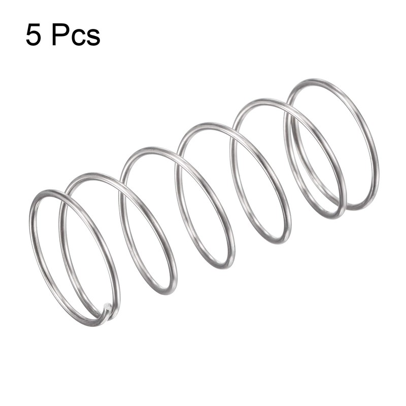 sourcing map Compression Spring, 304 Stainless Steel Compression Springs, Silver