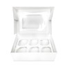 FALGUN 10 x Premium White 6 Hole Cavity Cupcake Boxes