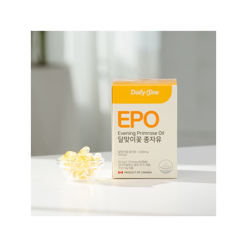 DailyOne 데일리원 EPO 달맞이꽃 종자유 비타민E 1010mg X 60캡슐 1통