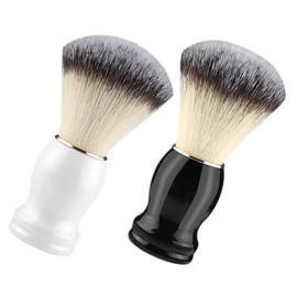 NOLITOY 4 Pcs Men's Shaving Brush Beard Shaving Mustache Shaving Brush Barber Brush for Hair Salon Hair Salon Shave Brush Barber Brush with Handle Mens Shaving Accessories Fiber Wool