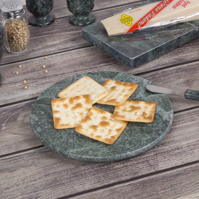 Creative Home Natural Marble Round Trivet Cheese Board Dessert Serving