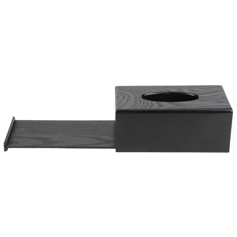 Black Wooden Tissue Box Napkin Case Elegant Style Tissue Holder