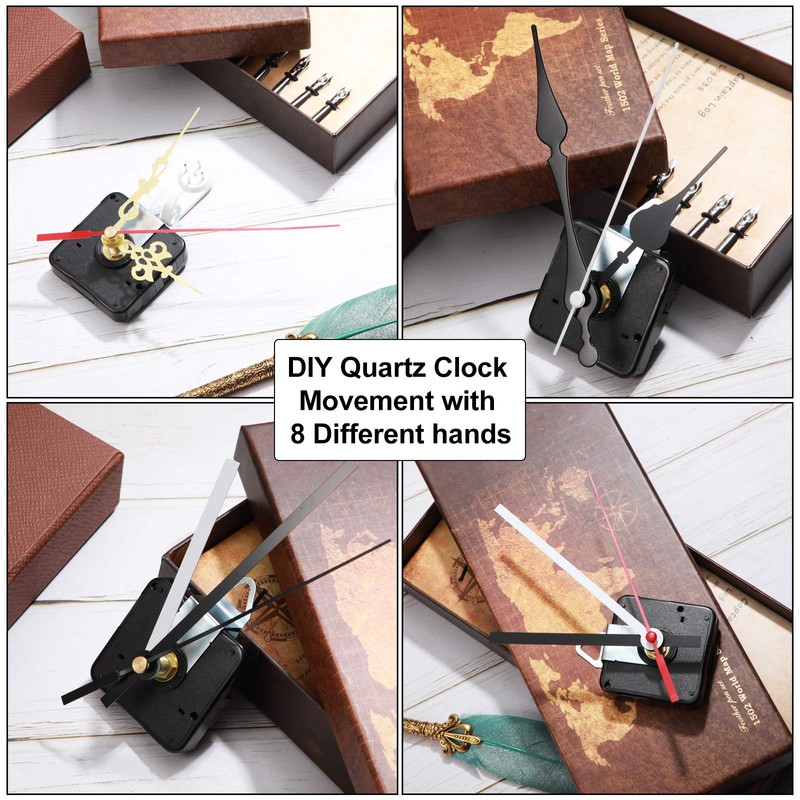 4 piezas de reloj de pared de cuarzo DIY mecanismo