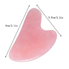 YAMHOHO Gua Sha Jade Stone Gua Sha Massage Tool, Guasha Tool for Face and Body Skin Massage. Tools for SPA Acupuncture, Pink Stone for Body Face Neck and Eye, Skin Care Gift for Woman (Pink)
