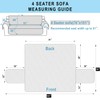 Luxshare Home Reversible 4 Seater Sofa Cover 91 Inch Large
