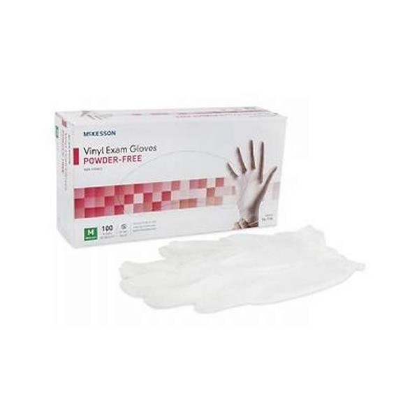 McKesson Disposable Vinyl Exam Gloves Powder-Free Medium - 100ct