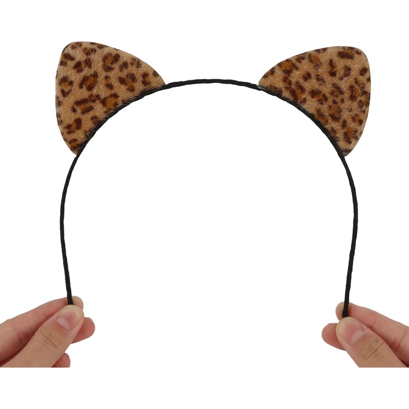 Moikolok Cheetah Leopard Ears Headband Cat Ears Hairband