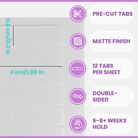 Big Kizzy Extra Hold Double Sided Hair Extension Tape - 72 tabs replacement tape - Strong hold of 6-8+ weeks - Made in USA