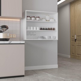 Udorich Stylish Wall Shelf for Enhanced Organization and Elegance, Three Spacious Shelves, Home Decor or Kitchen Essentials, White