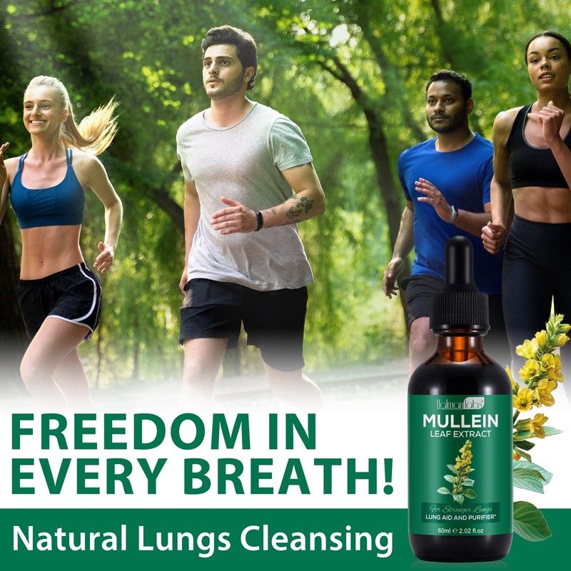 Mullein Leaf Liquid Drops, Powerful Mullein Leaf Extract for Lung