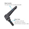 SRunDe Pack of 6 M6 Clamping Lever Handle, External Thread,
