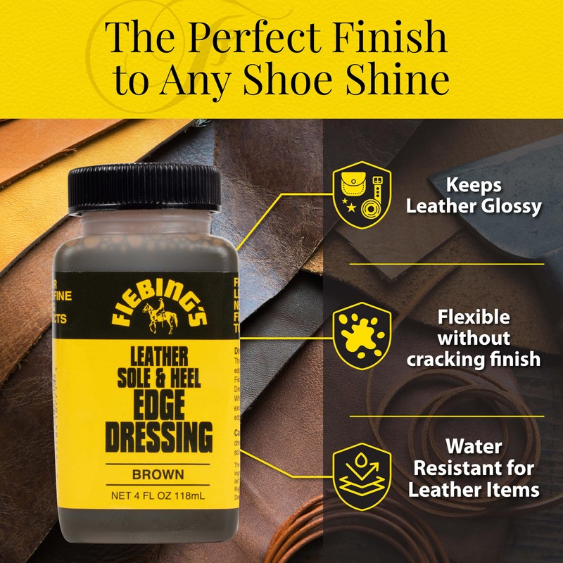 Fiebing's Leather Sole & Heel Edge Dressing (2 Pack Black