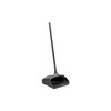 Rubbermaid Commercial Products Dustpan with Long Handle Plastic Black Compatible