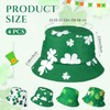 Halfchet 4 Pcs St. Patrick's Day Bucket Hat Shamrock Fisherman
