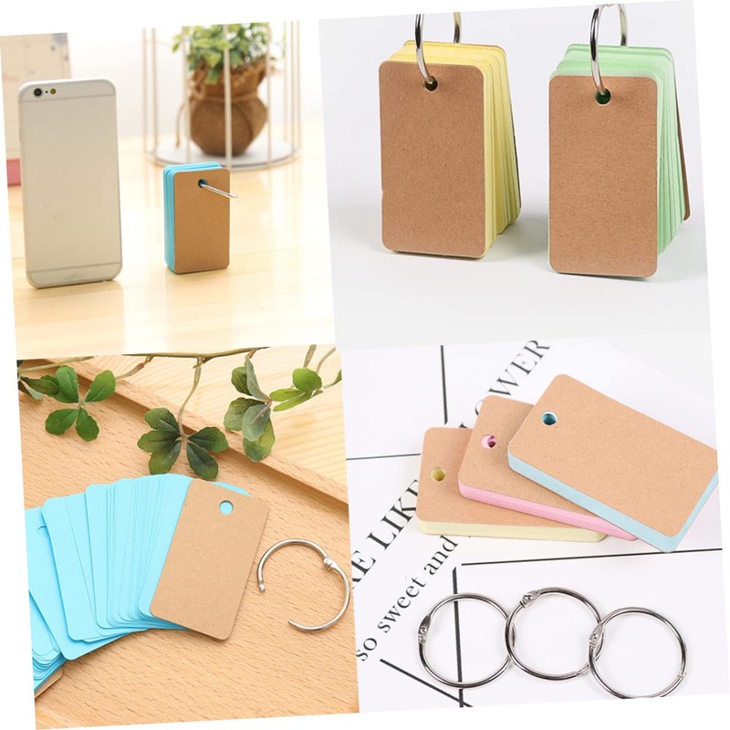 LALAFINA 6 Pack Ring Notepads Portable Memo Pads Binder Ring