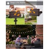 100ft Solar Outdoor String Lights with Remote - USB Rechargeable