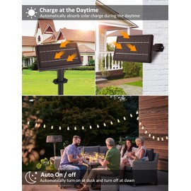 100ft Solar Outdoor String Lights with Remote - USB Rechargeable Solar Powered Outdoor Patio Lights, Larger 3.5W Solar Panel , Timer, Dimmable Shatterproof ST38 Bulbs for Backyard, Porch, Garden, Pool