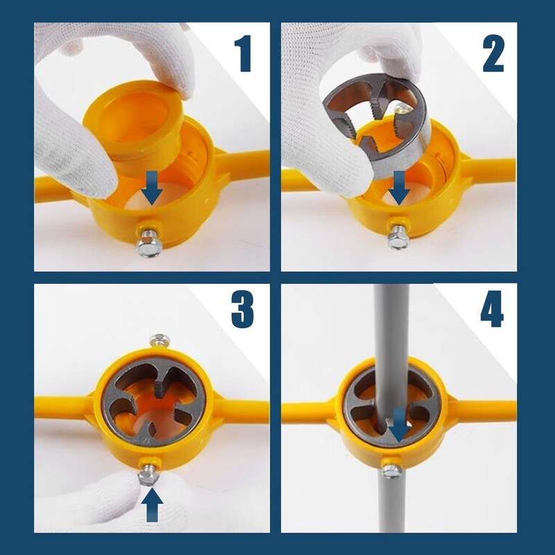 Bestgle 6 Pieces PVC Thread Maker Tool Pipe Threader Plumbing