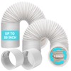 HOXHA 2 Pack Portable Air Conditioner Hose with Coupler 5.9