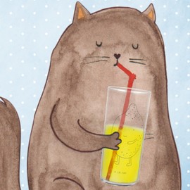 Mr. & Mrs. Panda 200 ml Water Glass Best Friends Lemon - Gift, Missing Keywords, Animals, Animal Motifs, Good Mood, Water Glass with Engraving, Glass